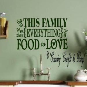 This Family Shares Everything. Vinyl Wall Decal