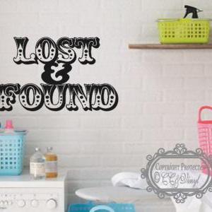 Lost And Found Laundry Room Vinyl Wall Decal