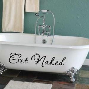 Get Naked Bathroom Decal