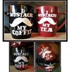Mustache Coffee Cups