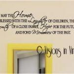 May This Home Be Blessed Vinyl Wall Decal