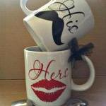His And Hers Mustache Coffee Cups