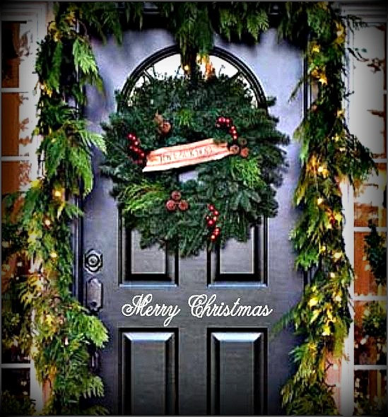 Merry Christmas Front Door Decal