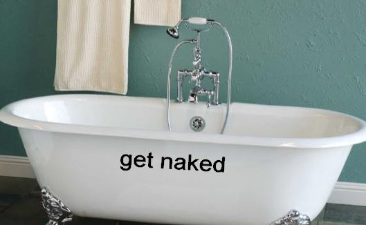 Get Naked Bathroom Wall Vinyl