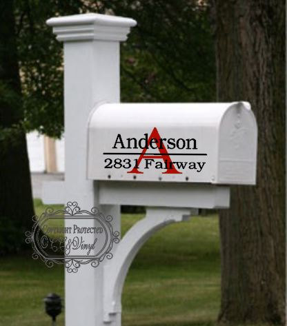 Personalized Mailbox Vinyl Decal
