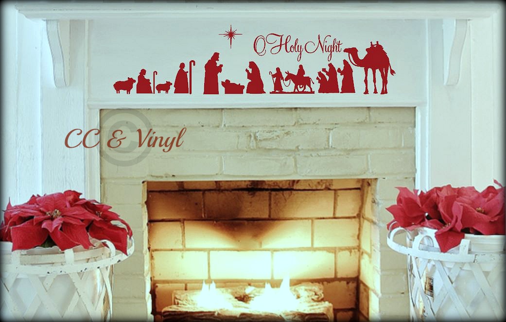 Christmas Nativity Scene Vinyl Wall Art