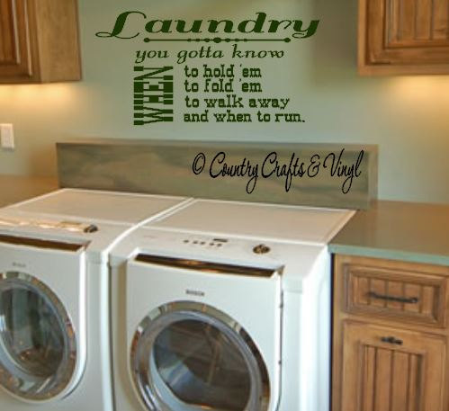 Laundry Room Vinyl Wall Art