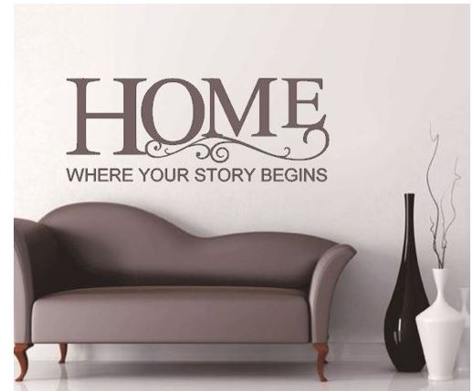 Home, Where Your Story Begins Vinyl Wall Lettering