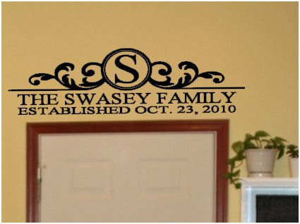 Personalized Family Name Monogram Decal