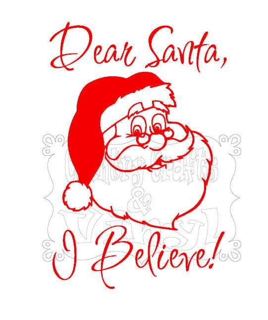 I Believe Santa Decal