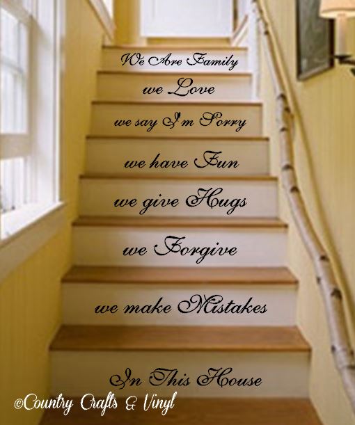 In This House We Do. Stairs Vinyl Wall Art