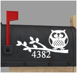 Personalized Owl Mailbox Decal